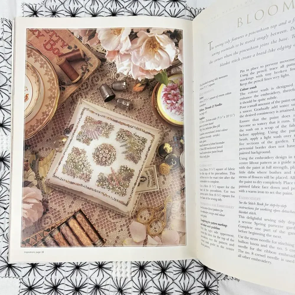 VTG 1998 Inspirations Embroidery Magazine #17 Floral Cottage Needlepoint